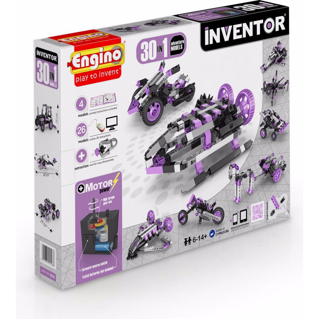 Конструктор inventor motorized adventure 30 в 1 с электродвигателем