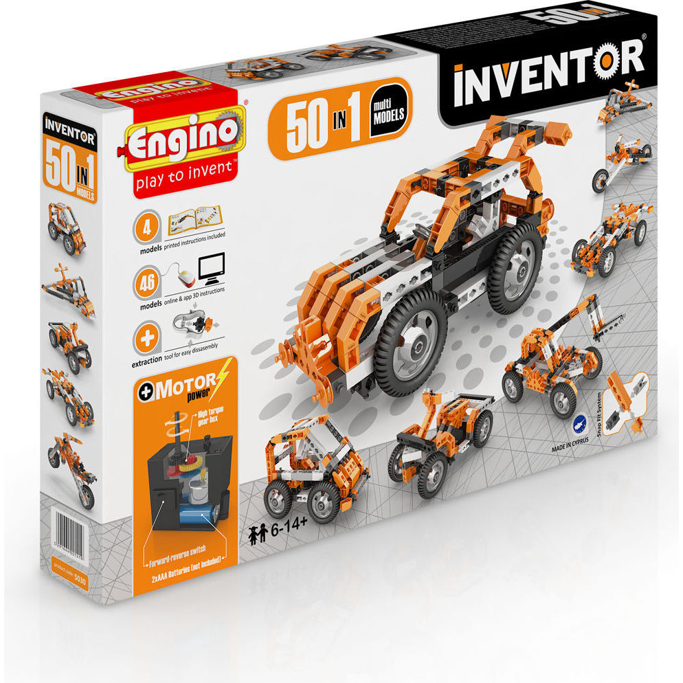 Конструктор inventor motorized 50 в 1 с электродвигателем