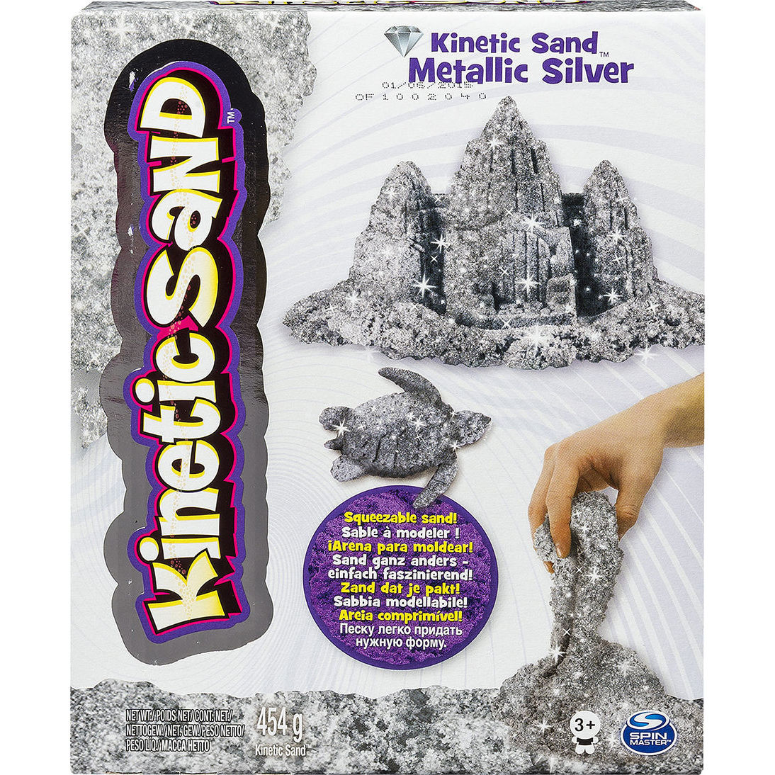 Кинетический песок metallic (серебряный)