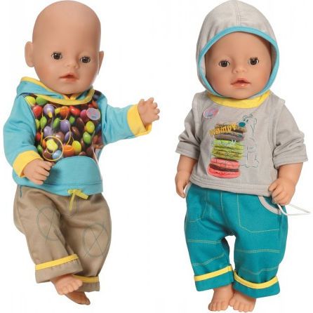 Набір одягу для ляльки BABY BORN - СПОРТИВНИЙ МАЛЮК (блакитна кофтинка)
