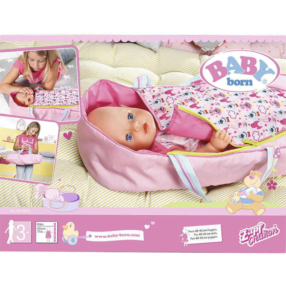 Люлька-переноска для куклы baby born 2 в 1 яркие сны