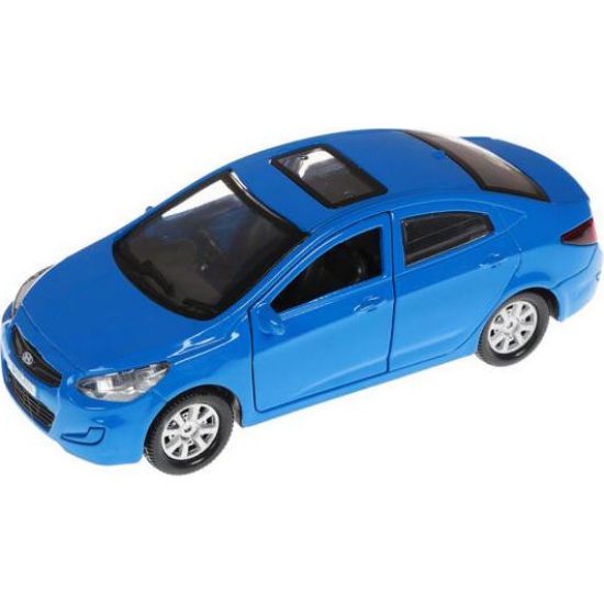 Модель автомобиля hyundai accent, хендай, хюндай акцент синяя 1:32 technopark solarisbl