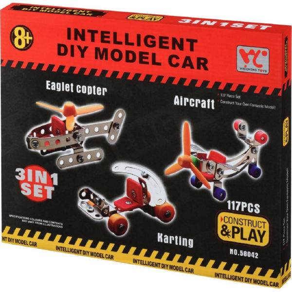 Конструктор металевий Same Toy Inteligent DIY Model Car 3в1 117 ел. 58042Ut