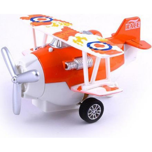 Літак металевий інерційний Same Toy Aircraft помаранчевий SY8013AUt-1