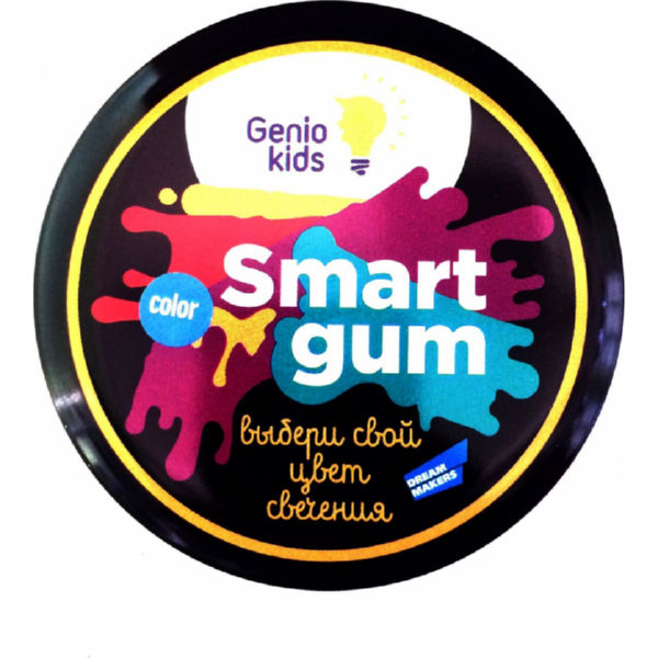 Пластилін для дитячих розваг GENIO KIDS «SMART GUM», кольорове світіння, синій (HG06-4)