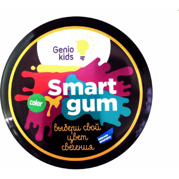 Пластилін для дитячих розваг GENIO KIDS «SMART GUM», кольорове світіння, зелений (HG06-3)