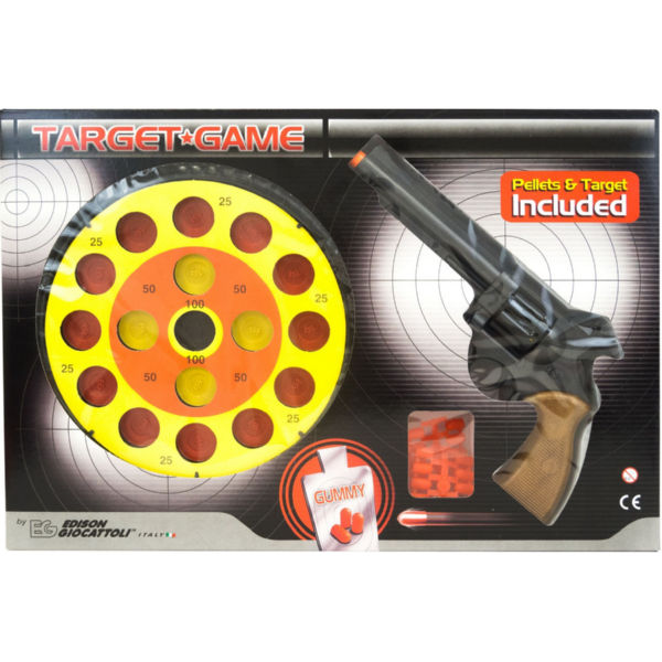 Игрушечный пистолет с мишенью Edison Giocattoli Target Game 28см 8-зарядный (485/22)