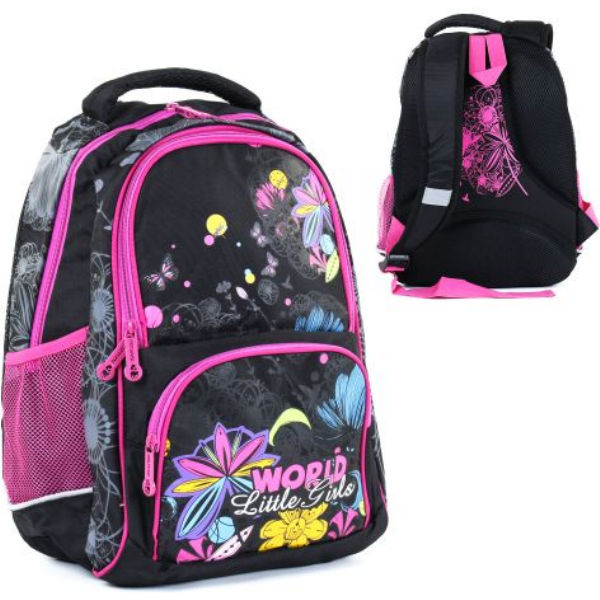 Рюкзак шкільний "World Little Girl", 2 відділення, 3 кишені C36254