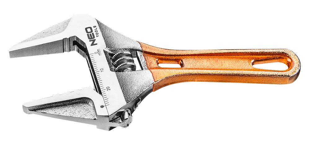 Ключ розвідний Neo Tools короткий кований 139 мм, робочий діапазон 0-32 мм